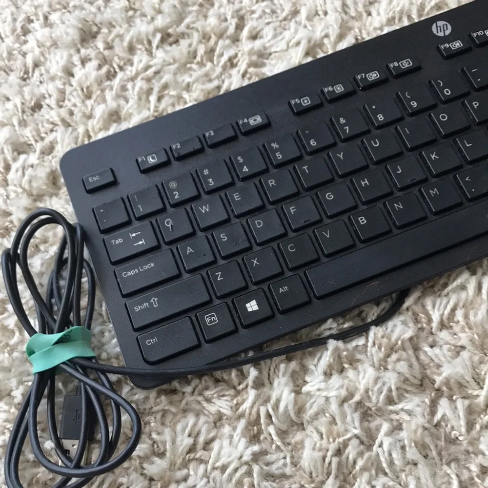 HP Black Wired Keyboard